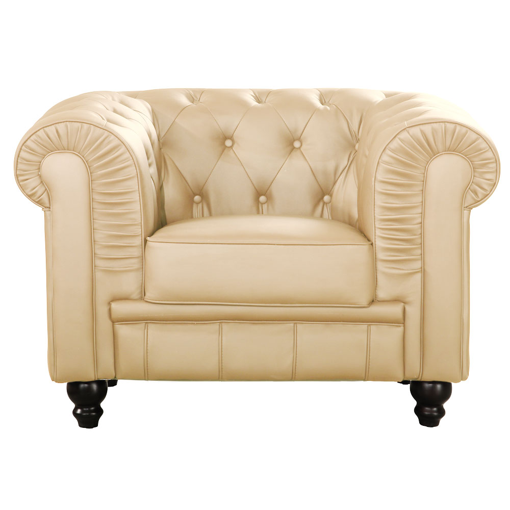 Fauteuil Chesterfield Beige