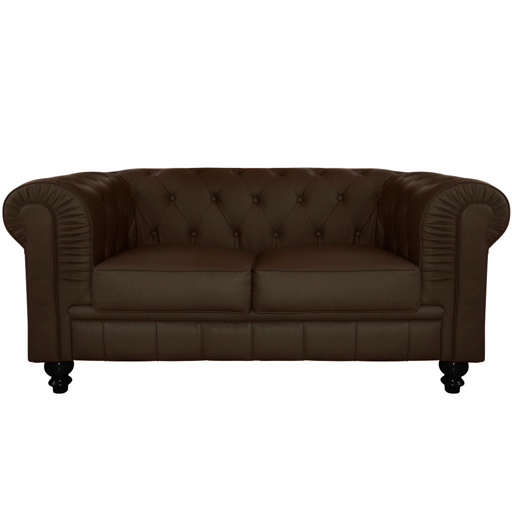 Canap&eacute; Chesterfield Marron