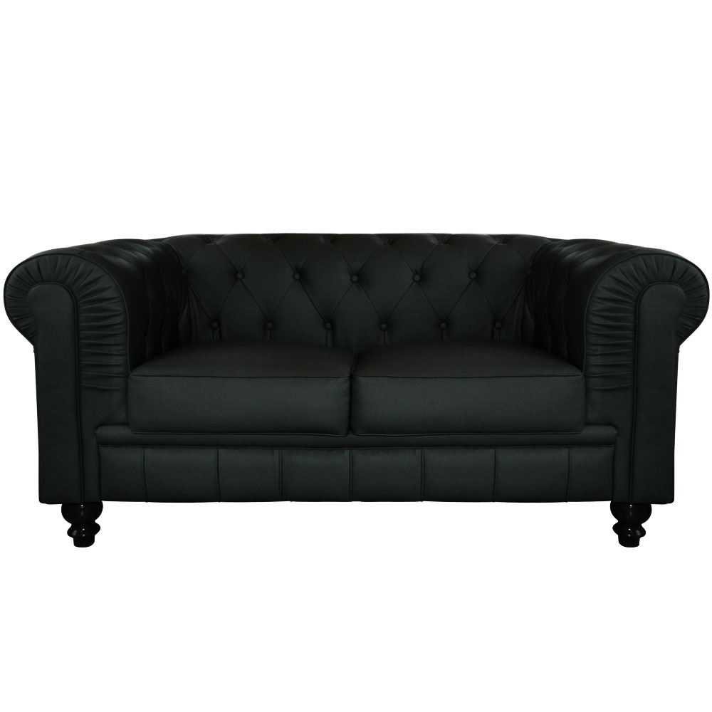 Canap&eacute; Chesterfield Noir