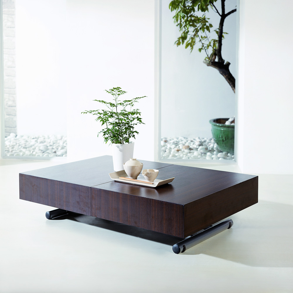 Table basse relevable Cassidy Bois wenge