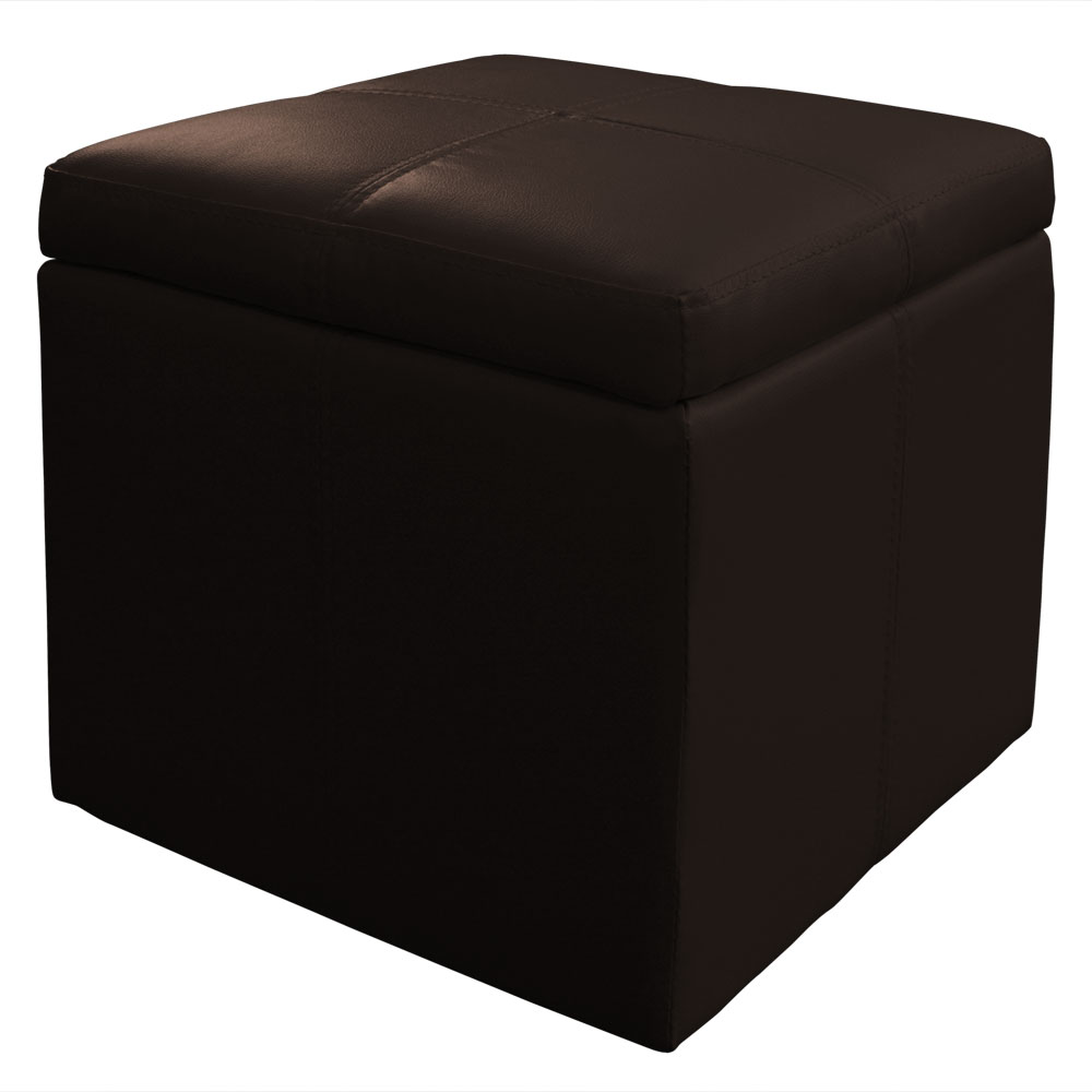 Coffre-Pouf Triange Marron Fonc� Marron Fonc�