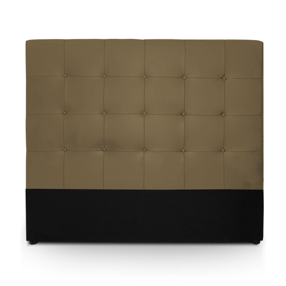 T&ecirc;te de lit capitonn&eacute;e 140 cm Similicuir Taupe