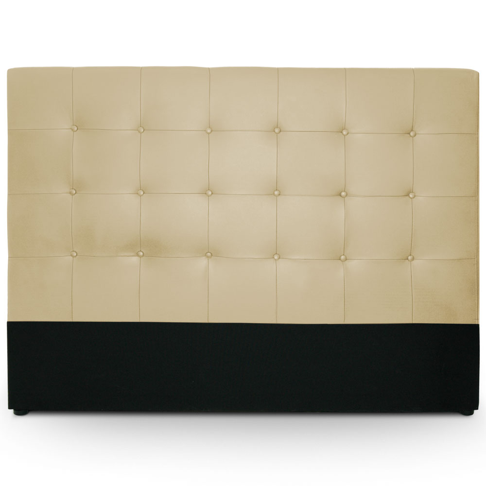 T&ecirc;te de lit capitonn&eacute;e 160 cm Similicuir Beige