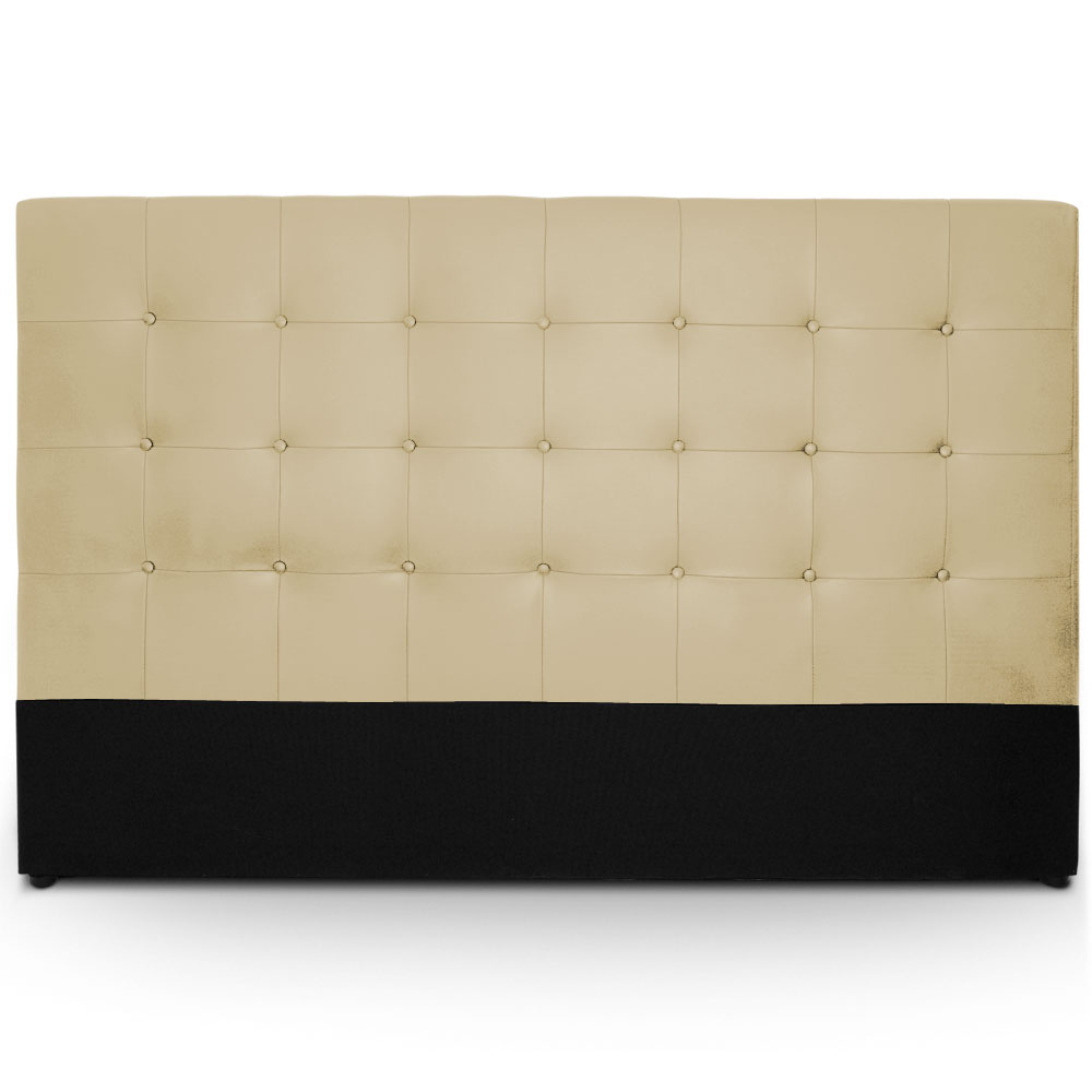 T&ecirc;te de lit capitonn&eacute;e 180 cm Similicuir Beige