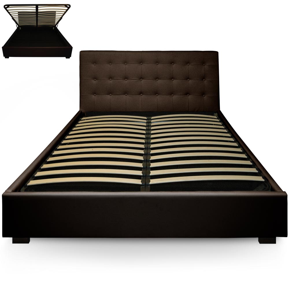 Lit Trevene 140cm Marron