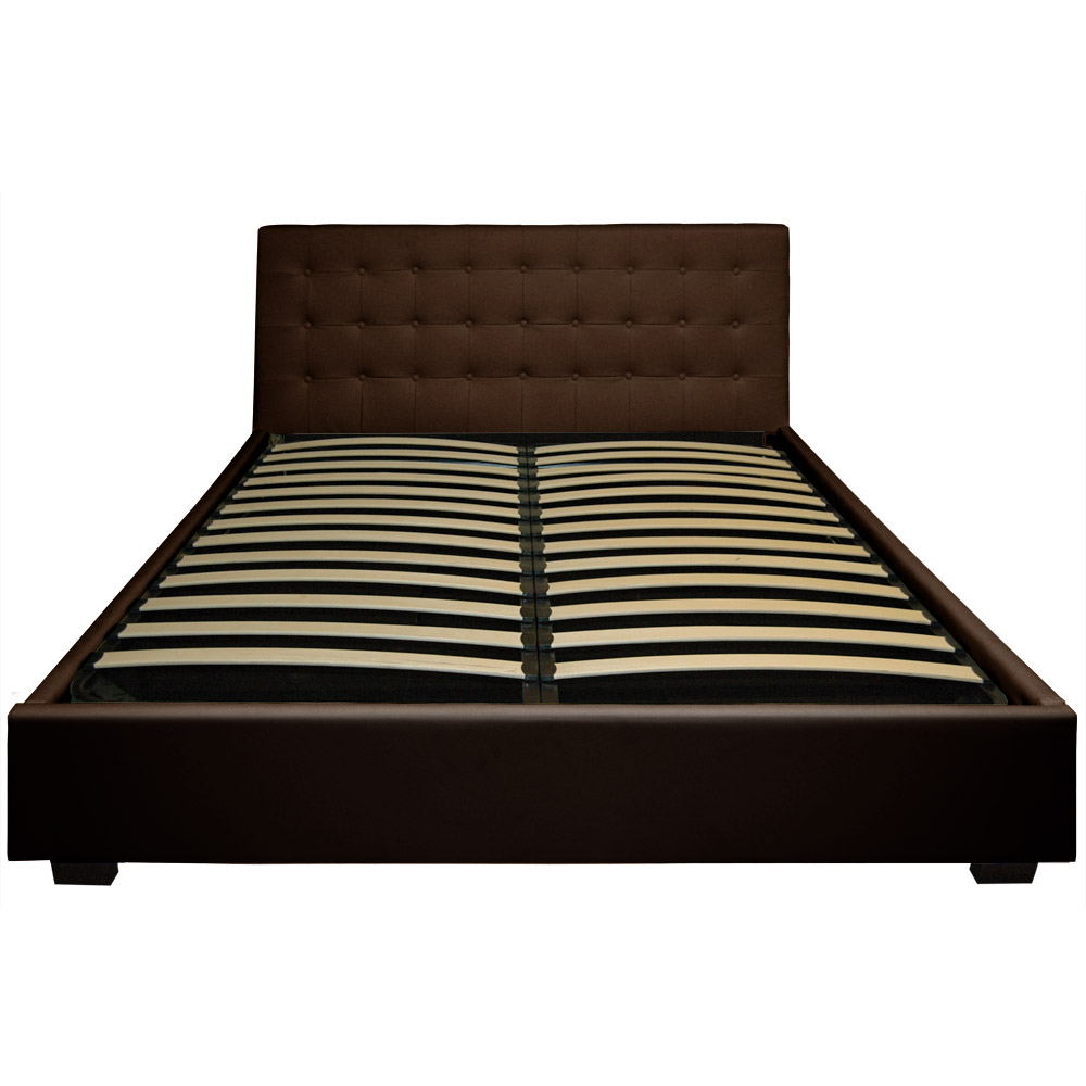 Lit Trevene L 160cm Marron Fonc&eacute; Marron Fonc&eacute;